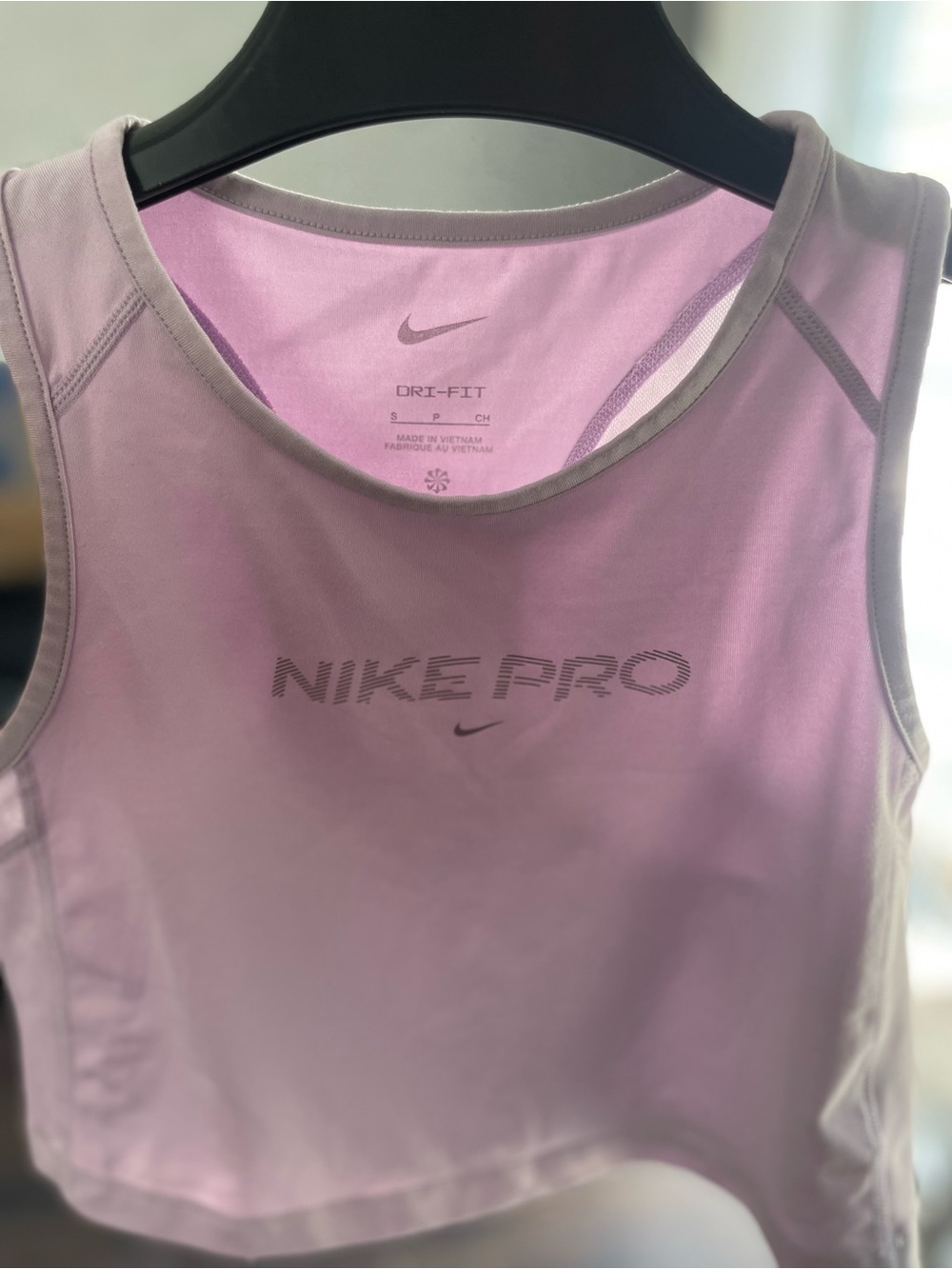 Nike Pro Light purple Dri-FIT Crop Tank